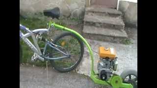 Ремарке за велосипед 4 к.с.-Bicycle trailer with 4 hp motor