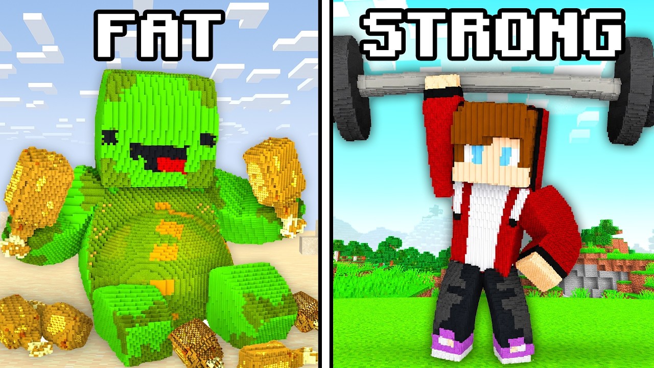 FAT Mikey vs STRONG JJ Build Battle in Minecraft!
