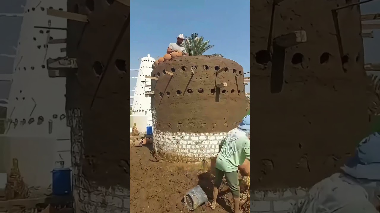 The Construction Process of a Clay Pot Pigeon Tower