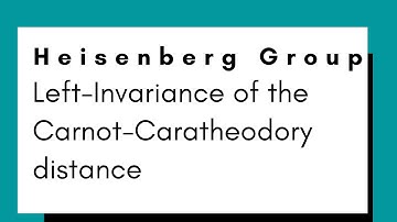 Carnot Caratheodory Distance is Left Invariant