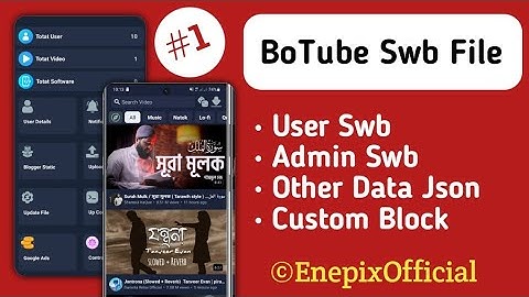 BoTube Swb File | Admin File Free | Swb File Free in Sketchware | Enepix | #1 Part |