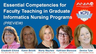 Essential Competencies for Faculty Teaching in Graduate Informatics Nursing Programs Preview