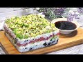 НОВОГОДНЕЕ МЕНЮ 2021! ОБАЛДЕННЫЙ САЛАТ СУШИ ТОРТ! Новогодний салат Новогодний стол 2021! Sushi Salad