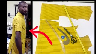 SAFARI SUIT CUTTING TUTORIAL// Senators suit pattern // Gents cutting