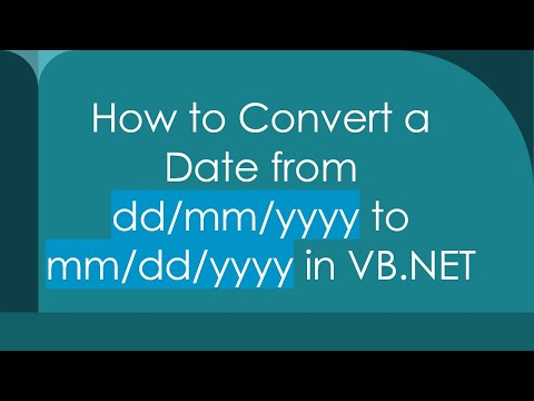How to Convert a Date from dd/mm/yyyy to mm/dd/yyyy in VB.NET