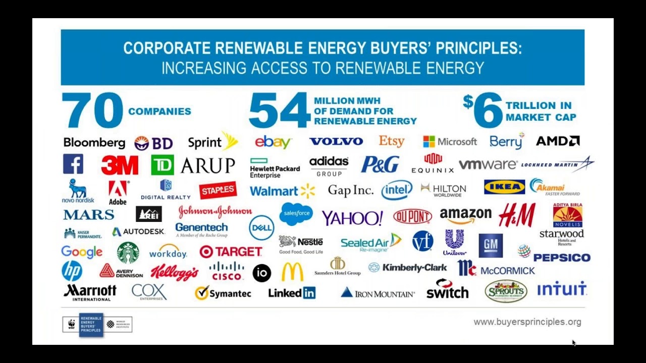 Webinar: Corporate Renewable Energy Buyers’ Principles with WRI