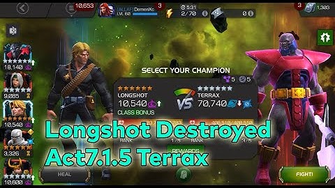 Longshot Destroyed Act 7.1.5 Terrax | UNLIMITED POWER node