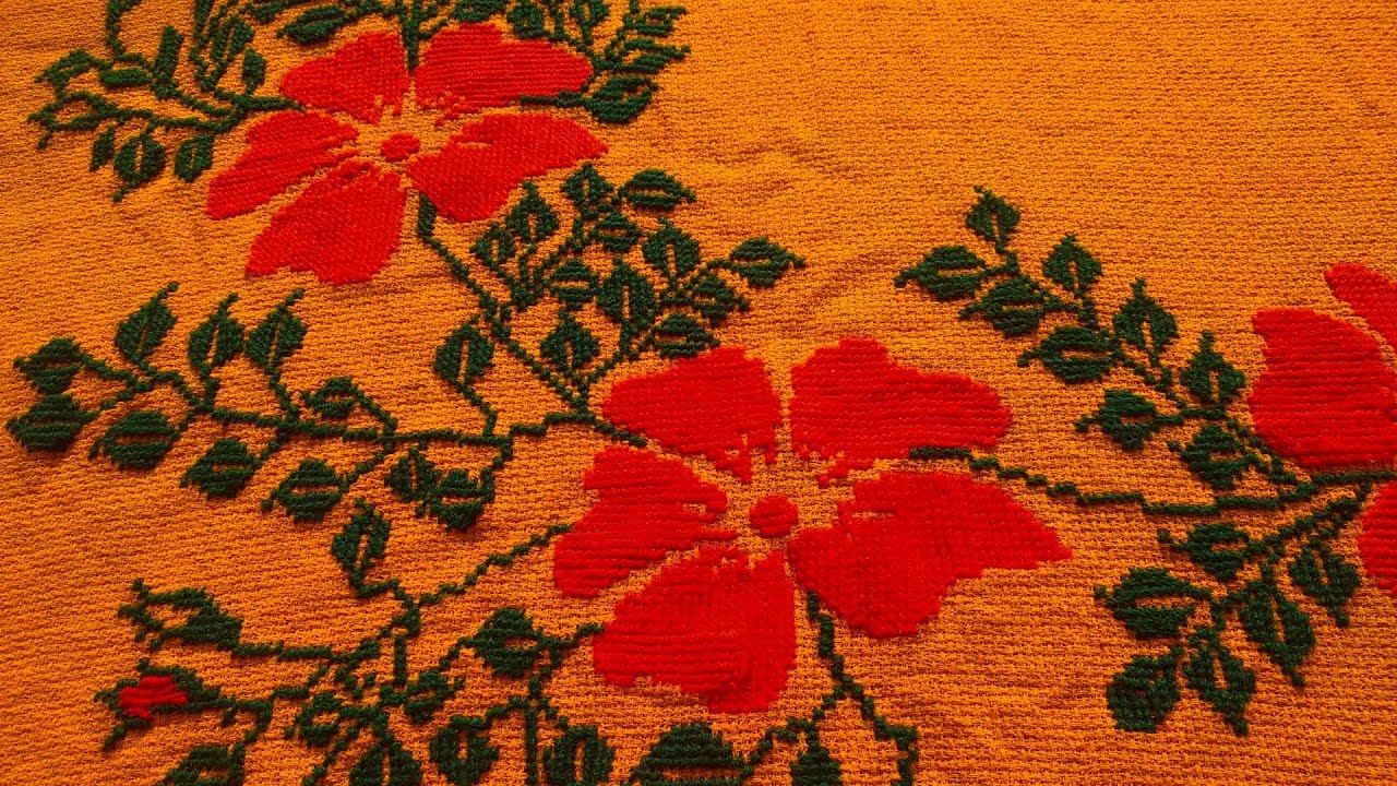 Easy Dusuti Bedsheet Design | Cross Stich Dusuti design | दोसुती बेड शीट डिजाइन |