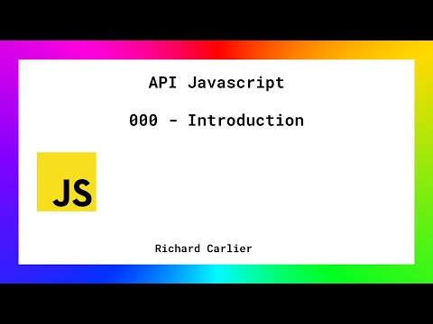 APIJS 000 - Introduction aux API Javascript du HTML5