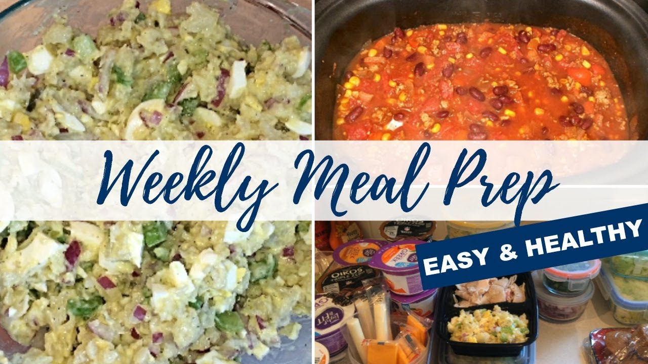 Healthy Weekly Meal Prep | Turkey chili, low carb “potato” salad - YouTube
