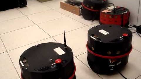 Two Nomad Scout Robots Moving Back and Forth