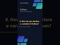 Variables declaration in Python | Most asked Python interview question | #variables #python #intervi