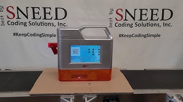 Meenjet Laser Engraver Printing a QR Code on Cardboard