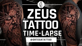 TATTOO TIME-LAPSE #079 | ZEUS BLACK AND GREY