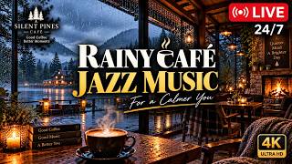 LIVE Rainy Coffee Shop ☕ Smooth Jazz Music for Work, Study & Relaxation