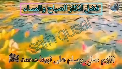 فضل اذكار الصباح والمساء..      للشيخ:عبدالرزاق البدر..