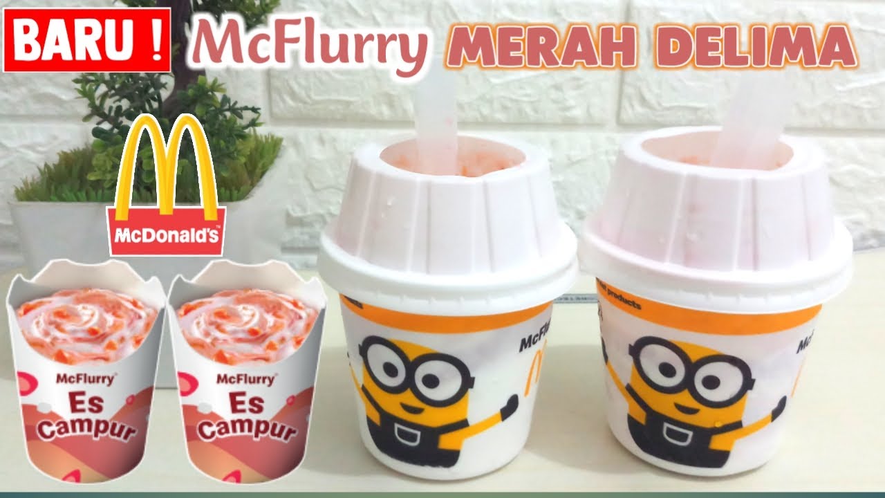 MCFLURRY ES CAMPUR ! MENU TERBARU MCDONALDS PAKAI JELLY MERAH DELIMA !