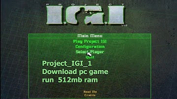 Project_IGI_1 Download pc game run  512 mb ram  #maxstudio37