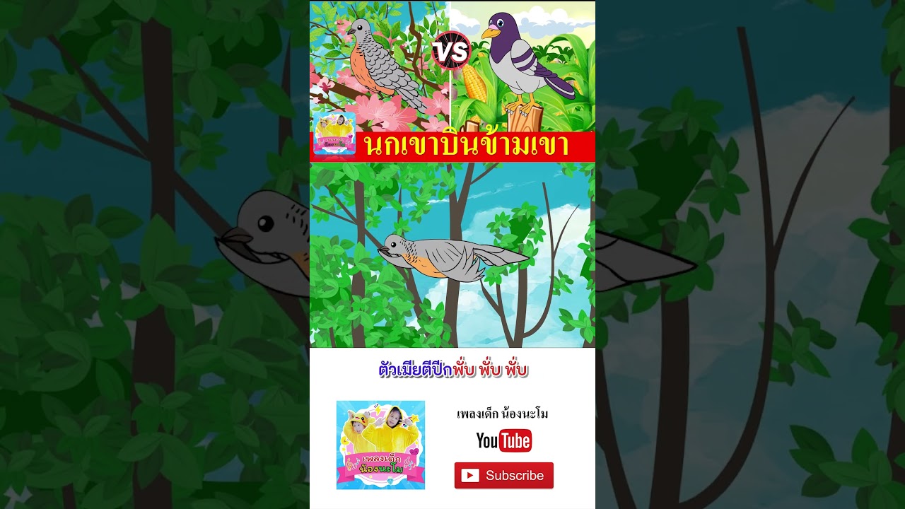 นกเขา 2 เวอร์ชั่น  #เพลงเด็๋กอนุบาล #เพลงเด็๋ก #เพลงเด็กน้องนะโม