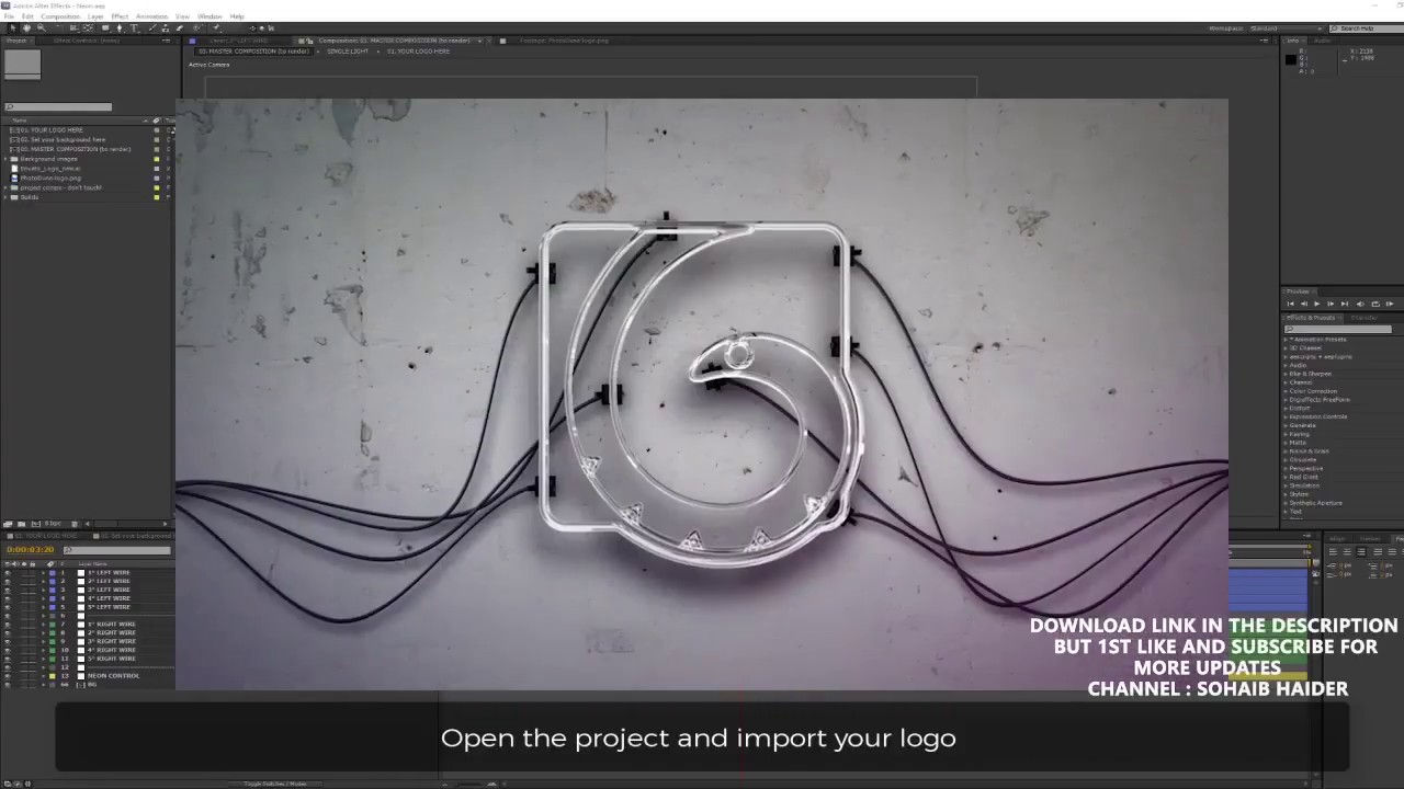 neon sign kit after effects download