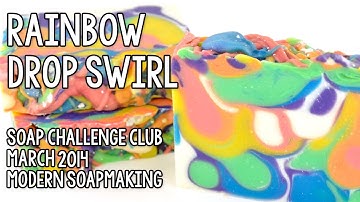 Rainbow Drop Swirl Soap - Great Cakes Soapworks Soap Challenge Club (March 2014)