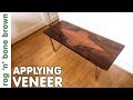 Applying A New Veneer - second attempt restoring a mid century coffee table