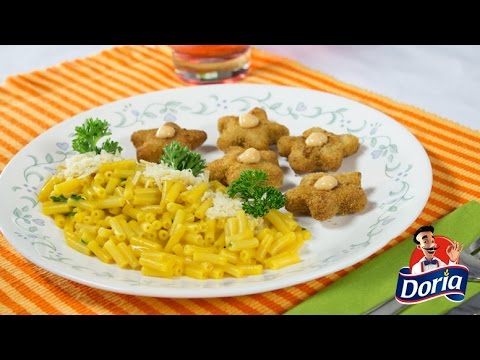 Macarrón con Queso Doria y Nuggets de Pollo - YouTube