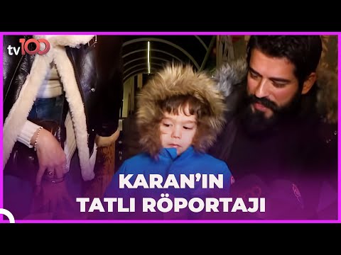 Fahriye Evcen ile Burak Özçivit'in oğlu Karan Özçivit'in tatlılığı... Konuşmaya başladı