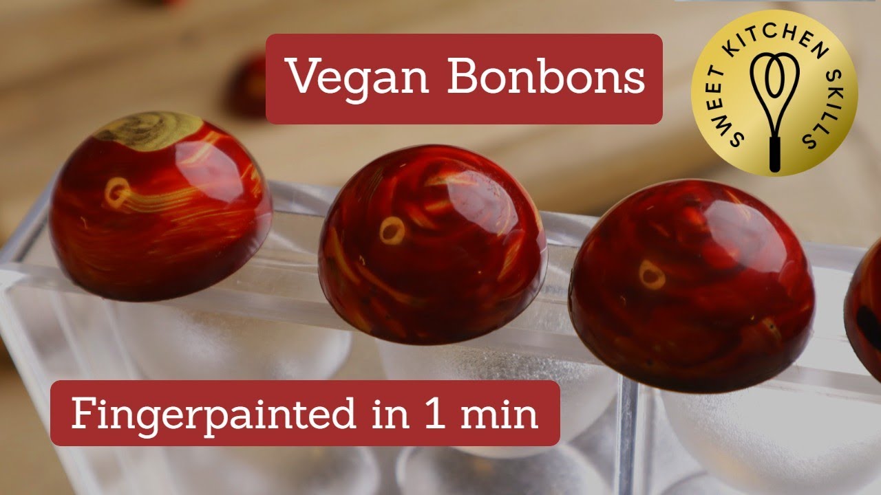 Веганские конфеты, расписанные пальцами за 1 минуту