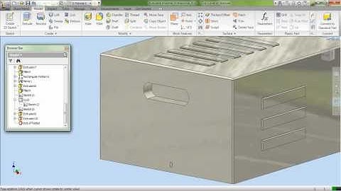 Top Cover of Stablizer (Video Tutorial) by Sheet Metal - Autodesk Inventor 2010