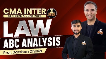 CMA INTER LAW | ABC ANALYSIS | DEC 25 & JUN 26 | PROF. DARSHAN DHOKA