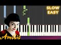 Yann tiersen  comptine dun autre t amelie slow easy piano tutorial