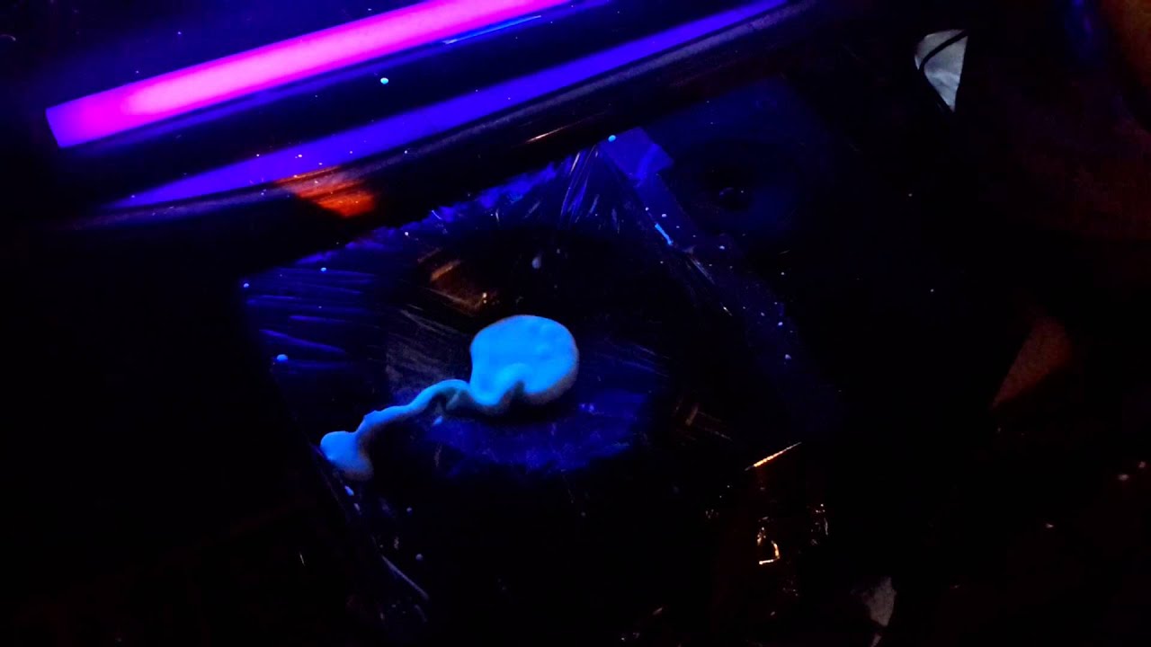 Cornstarch and water on speaker. "Uptown Funk" YouTube