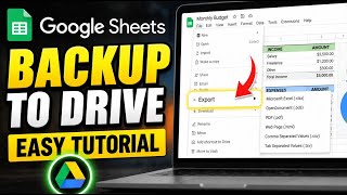 How to backup Google Sheets using export to Drive - Easy Tutorial