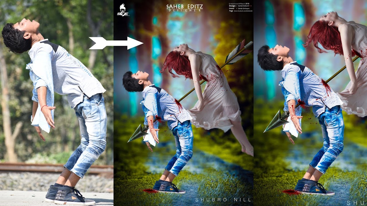 How to like Popz Creation style fail in love  - PC  Photoshop 2018 | | (BY SAHEB EDITZ)