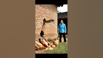 Snake Breaks Through Wall! 😱 Old Woman vs Giant Python 🐍 #youtubeshorts #shorts #viral