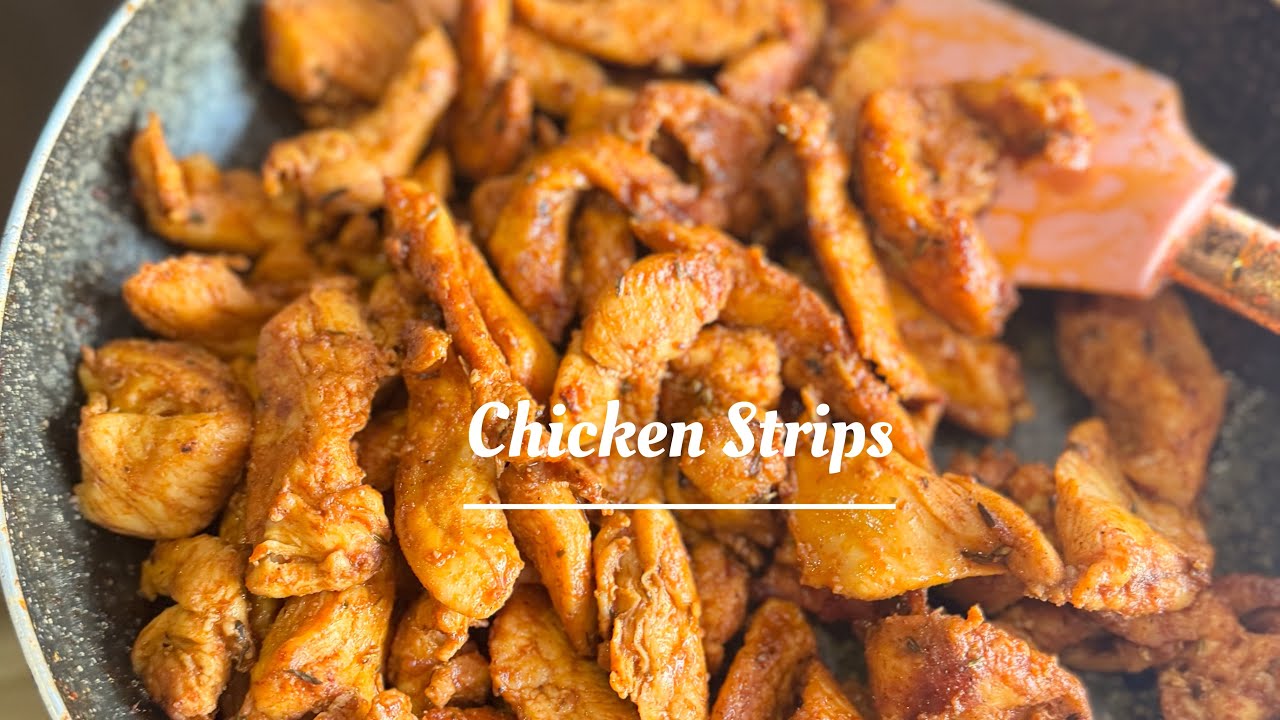 Chicken strips recipe, brown rice, easy healthy meals.