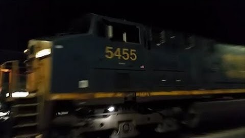[CSXT]5455 GE ES40DC & 7814 CW40-8 Leads Q031-19 W[Female Conductor]In Fay NC & Loud 1st Gen K5HL