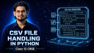 CSV File Handling in Python Explained | Class 12 Computer Science (CBSE)