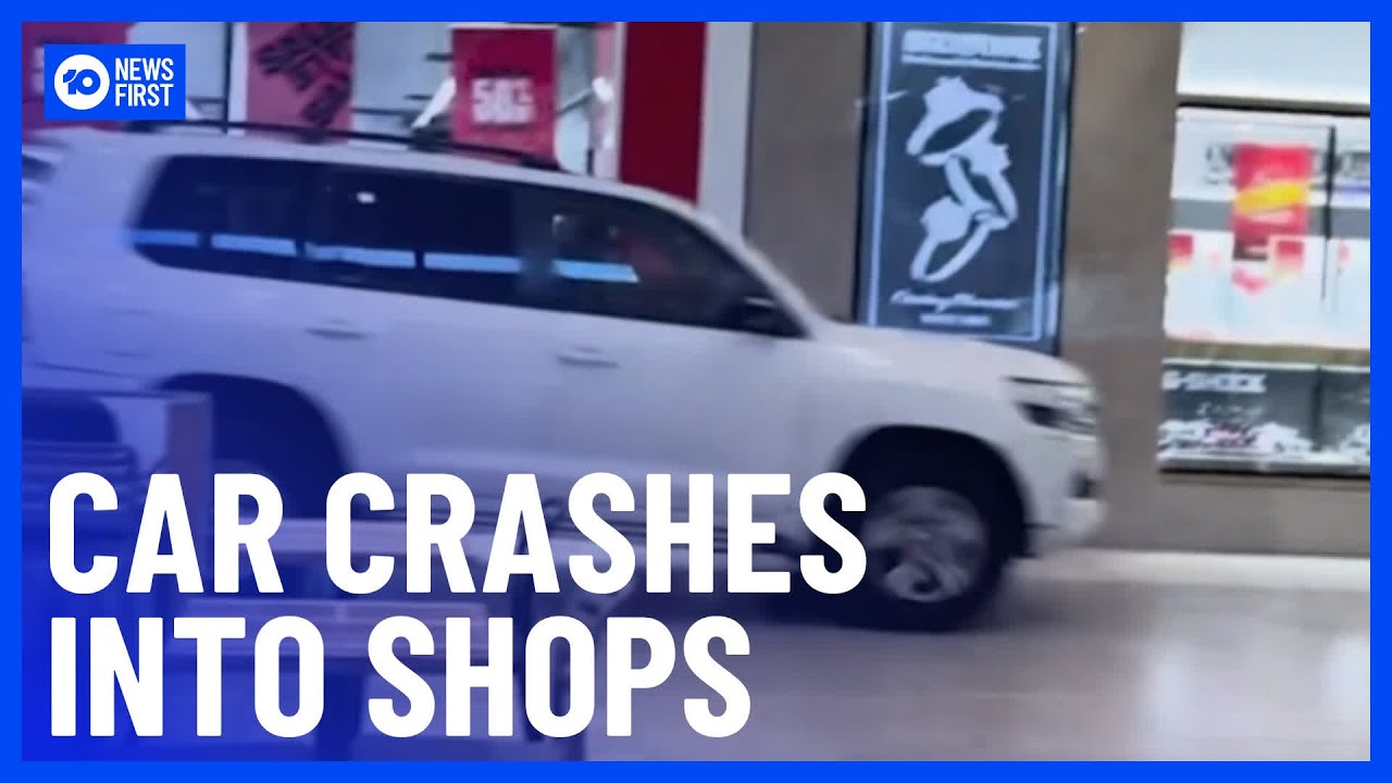 Car Crashes Into Shopping Centre During Police Chase | 10 News First ...