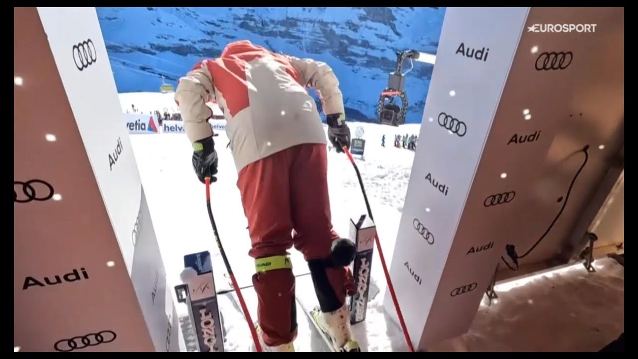 Wengen downhill helmet camera