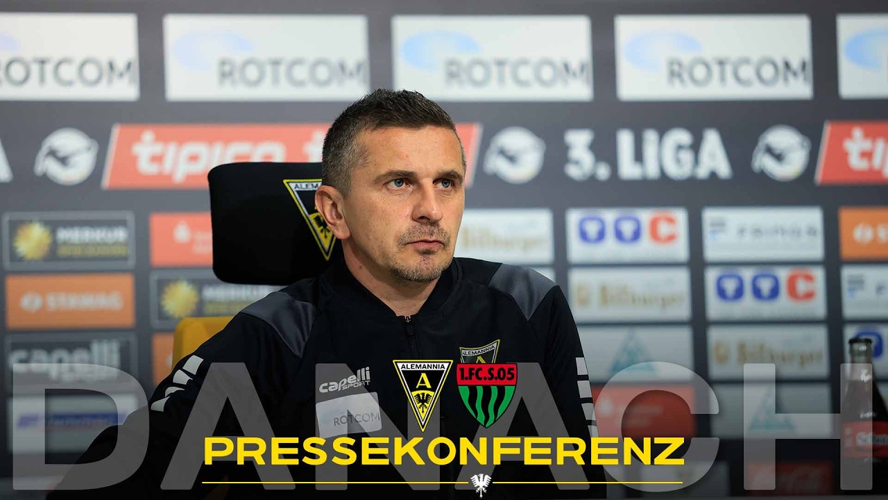 Pressekonferenz nach Alemannia Aachen - 1. FC Schweinfurt