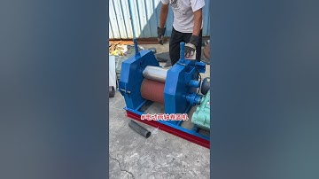 Two-axis rounding machine operation video plate rolling machine rounding machine.