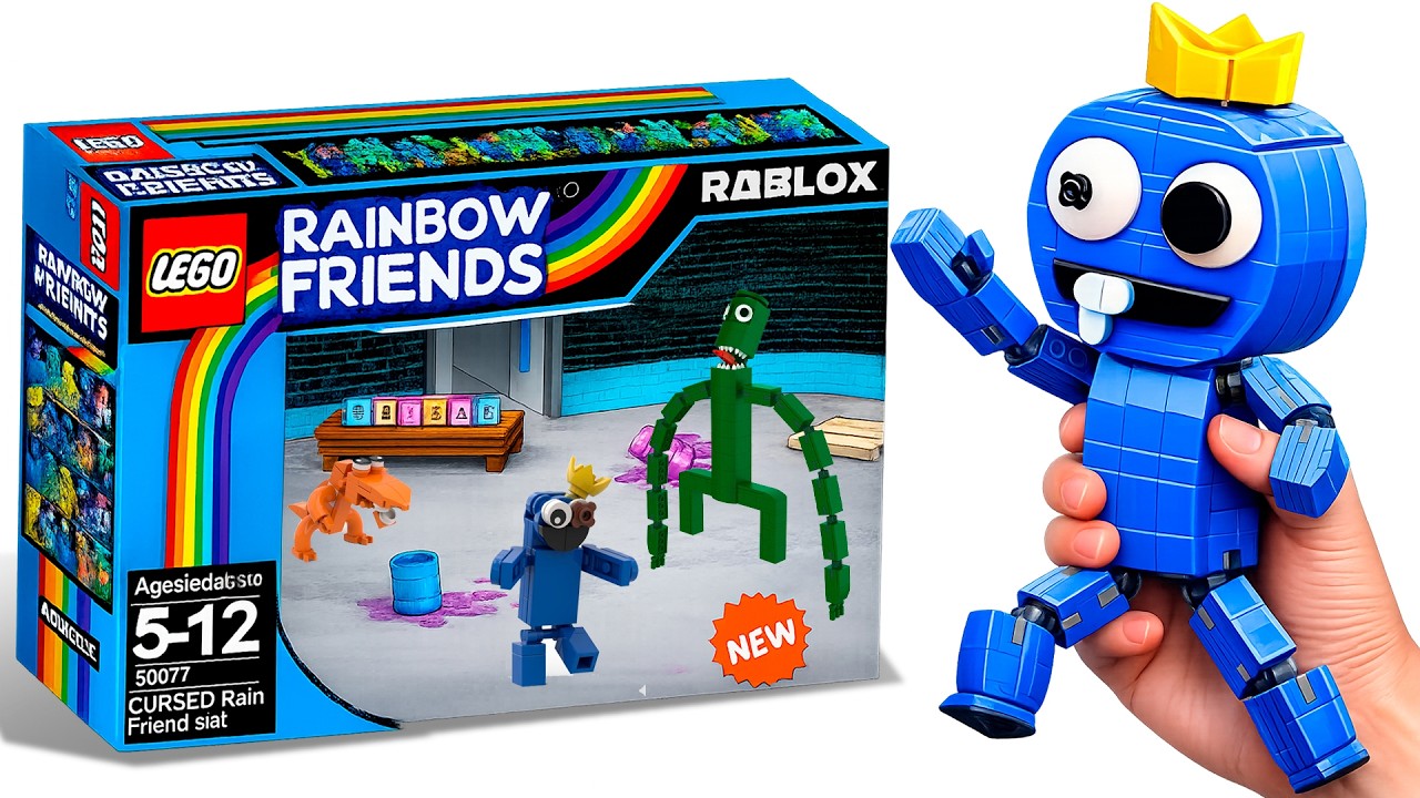 I Built Every Character from RAINBOW FRIENDS in LEGO! BLUE, GREEN, RED LEGO Set & Minifigure