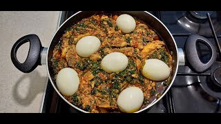 How To Make Egusi & Spinach Stew