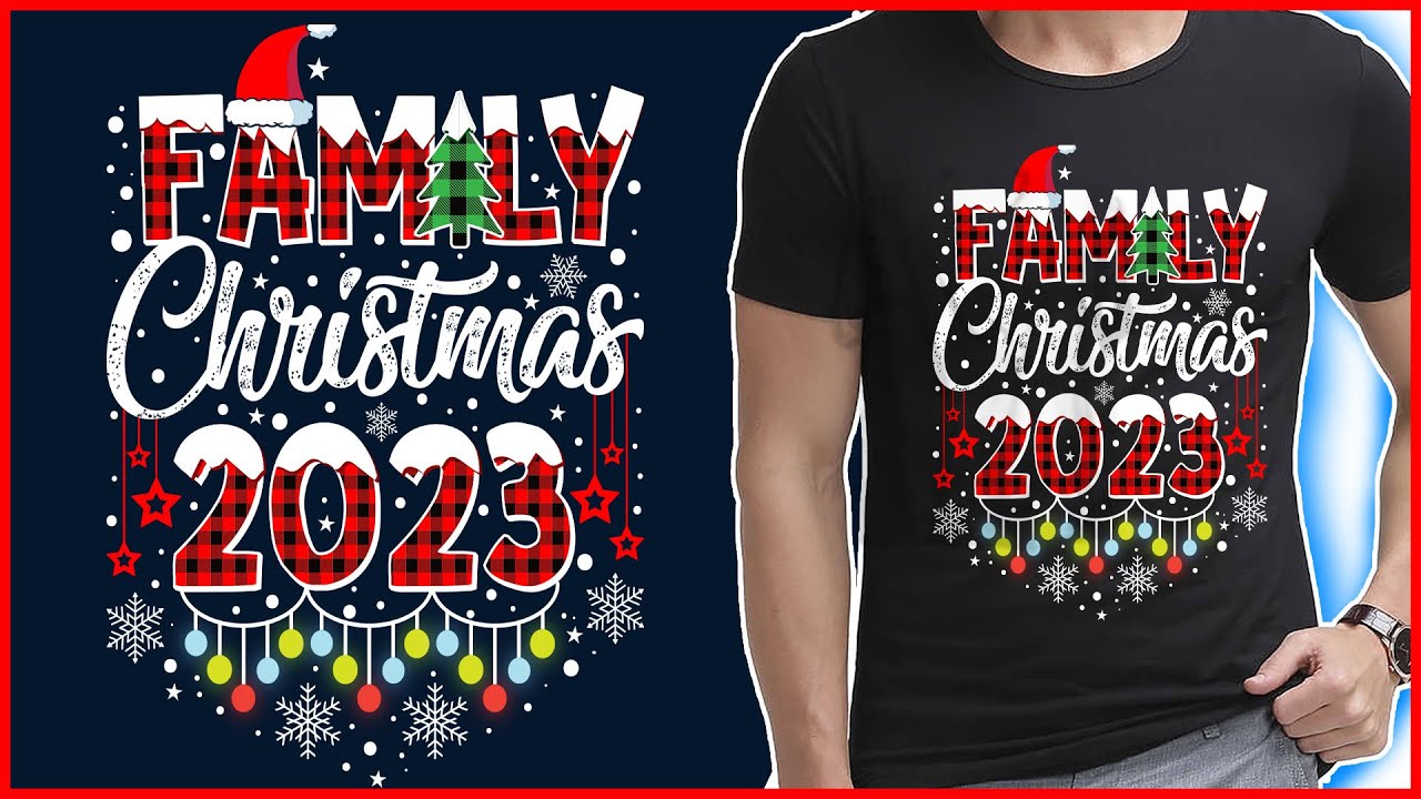 55.Christmas T-Shirt Design - T-Shirt Design Tutorial In Illustrator ...