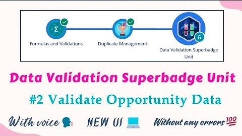 Data Validation Superbadge Unit  | Validate Opportunity Data Unit  - 2