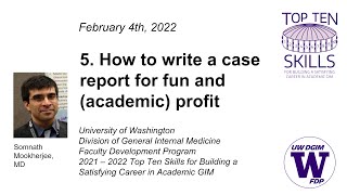 How to write a case report for fun and (academic) profit