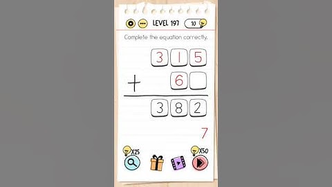 Brain test level 197 Complete the equation correctly