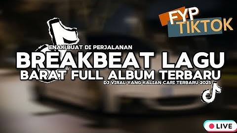 DJ BREAKBEAT LAGU BARAT TERBARU 2025 🔥 FULL ALBUM NONSTOP REMIX VIRAL TIKTOK EDM DANCE FULL BASS